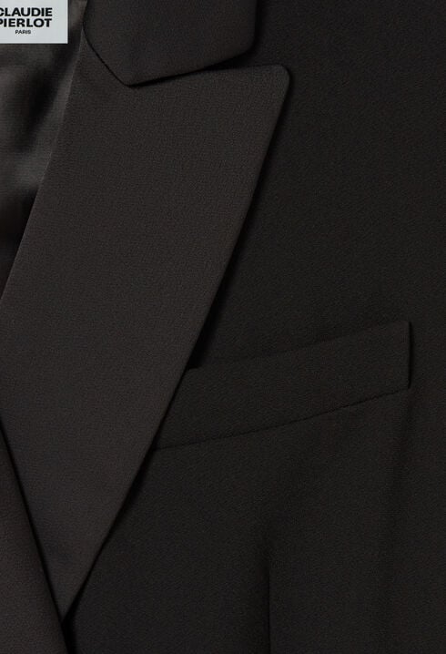 Veste tailleur boutonnée ceinturée